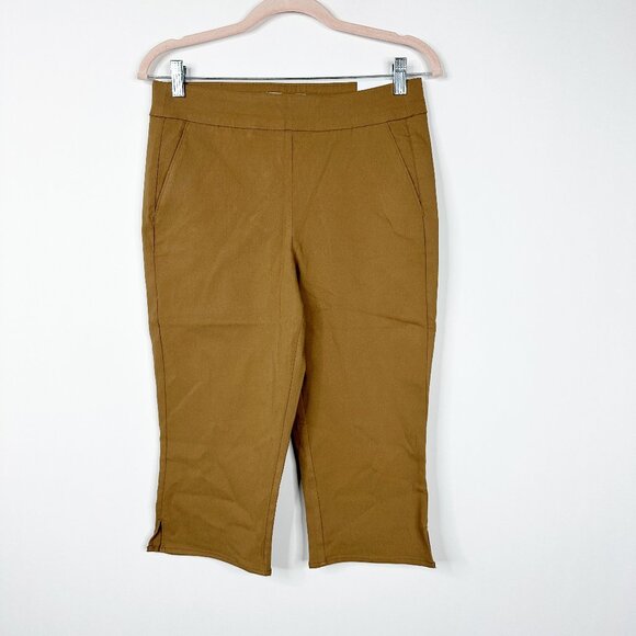 NWT White House Black Market Pull on Straight Carpri Toasted Coconut 00 #WHBM9 - Picture 2 of 9